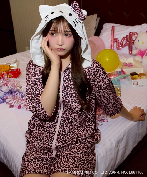 shrita(シュリータ)の「【HELLO KITTY】レオパードジップパーカーセットアップ(セットアップ・キッズ・ピンク/グレー・L/M/S)」の21枚目の写真