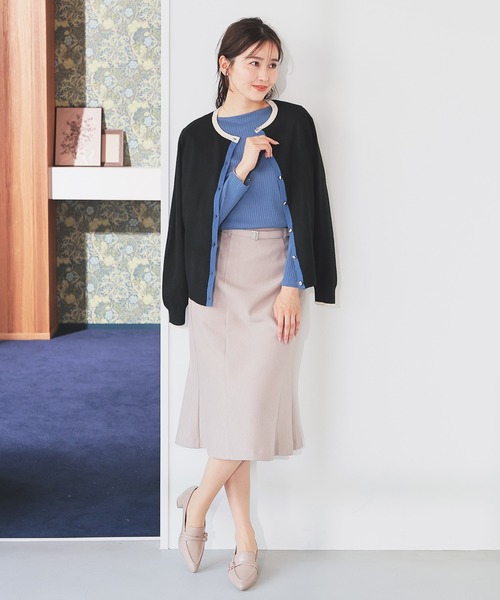 GLACIER lusso（グラシアルッソ）の「ボートネックトップス（Tシャツ/カットソー・レディース・ダークブルー/ブラック/アイボリー/ボルドー/キャメル・S/M/LL/L）」の13枚目の写真