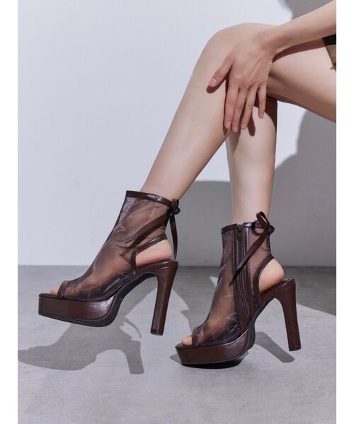 EATME（イートミー）の「BACKリボンシアーブーツサンダル（サンダル・レディース・ブラウン/ブラック・L/M/S）」の6枚目の写真