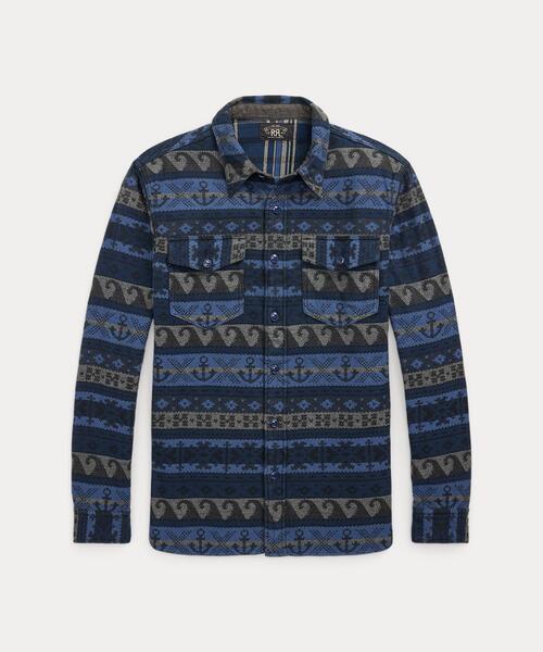 セール】ダブルフェイスド ジャカード ワークシャツ（シャツ/ブラウス