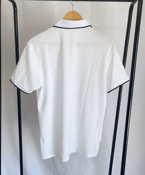 shoppinggo(ショッピングゴー)の「配色ライン襟付き 半袖Tシャツ ポロシャツ メンズ 半袖 トップス 春夏 トップス カットソー(Tシャツ/カットソー・レディース・ホワイト・XXL)」の8枚目の写真