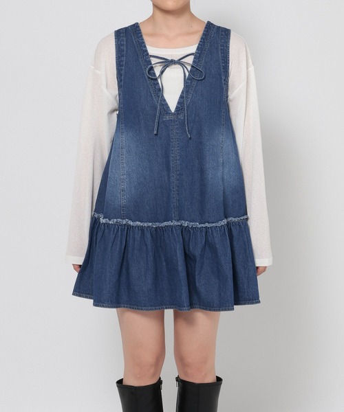 デニムミニワンピース 572962（ワンピース）｜LOWRYS FARM（ローリーズ
