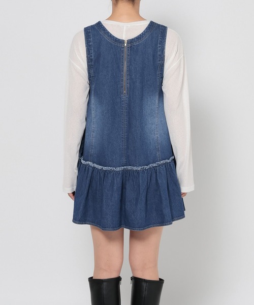 デニムミニワンピース　デニムワンピース　ローリーズファーム LOWRYS FARM｜デニムミニワンピース | Rakuten Fashion(楽天