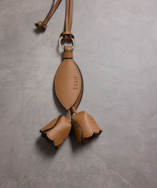ROPE'(ロペ)の「【teau・牛革】panier tulip ring charm(キー/バッグチャーム・ネックレス)(チャーム・レディース・グレー/イエロー/ブラック/キャメル/ピンク・FREE)」の4枚目の写真