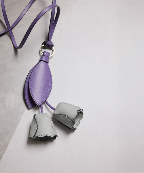 ROPE'(ロペ)の「【teau・牛革】panier tulip ring charm(キー/バッグチャーム・ネックレス)(チャーム・レディース・グレー/イエロー/ブラック/キャメル/ピンク・FREE)」の2枚目の写真