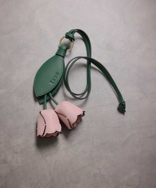 ROPE'(ロペ)の「【teau・牛革】panier tulip ring charm(キー/バッグチャーム・ネックレス)(チャーム・レディース・グレー/イエロー/ブラック/キャメル/ピンク・FREE)」の5枚目の写真