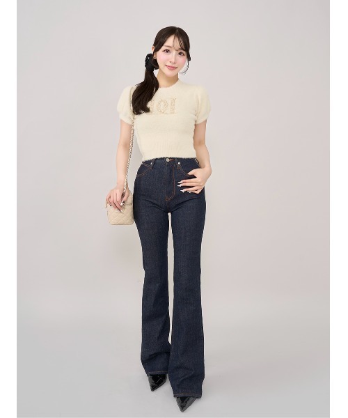 ダーリッチ Darich ファンシービーズDDロゴニットトップス BLK ダーリッチ Darich ファンシービーズDDロゴニットトップス