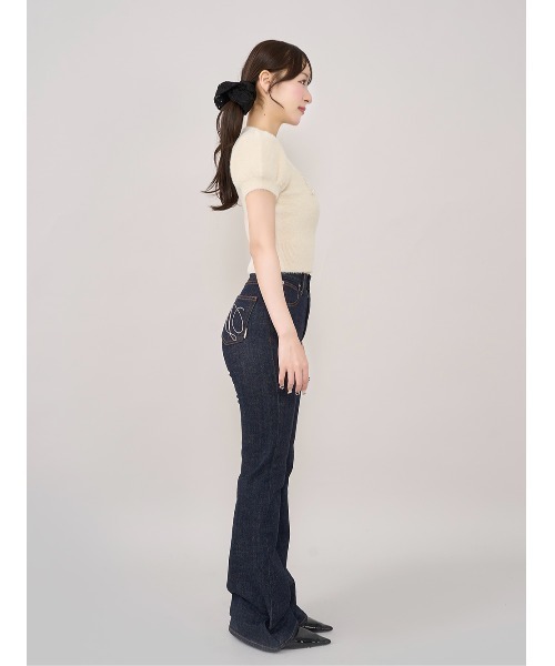 darich ファンシービーズDDロゴニットトップス ブラック ダーリッチ Darich ファンシービーズDDロゴニットトップス