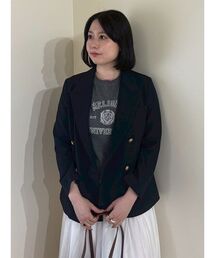 最終♡Mila Owen ミラオーウェン　ジャケット　ブレザー 金釦ダブルブレストロングブレザー（テーラードジャケット