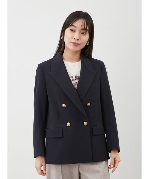 Mila Owen(ミラオーウェン)の「金釦ダブルブレストブレザー(テーラードジャケット・レディース・グレイッシュベージュ/キャメル/ダークネイビー・F)」の10枚目の写真