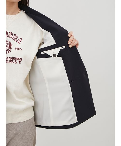 Mila Owen(ミラオーウェン)の「金釦ダブルブレストブレザー(テーラードジャケット・レディース・グレイッシュベージュ/キャメル/ダークネイビー・F)」の18枚目の写真