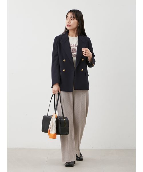 金釦ダブルブレストブレザー（テーラードジャケット）｜Mila