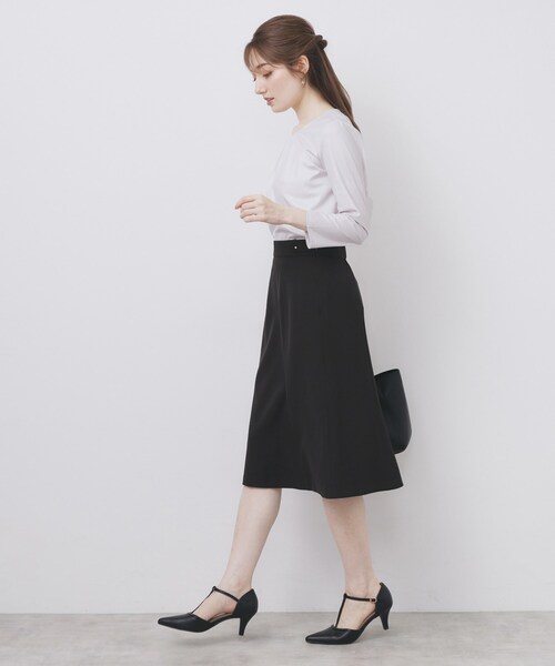 index(インデックス)の「《S-3Lサイズ》タックビジュートップス【洗濯機洗い可】(Tシャツ/カットソー・レディース・オフホワイト/ナチュラル/サックスブルー・36/38/40/42/44)」の10枚目の写真