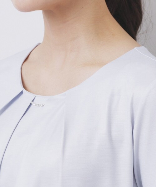 index(インデックス)の「《S-3Lサイズ》タックビジュートップス【洗濯機洗い可】(Tシャツ/カットソー・レディース・オフホワイト/ナチュラル/サックスブルー・36/38/40/42/44)」の19枚目の写真