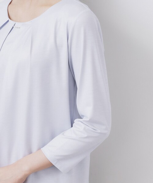 index(インデックス)の「《S-3Lサイズ》タックビジュートップス【洗濯機洗い可】(Tシャツ/カットソー・レディース・オフホワイト/ナチュラル/サックスブルー・36/38/40/42/44)」の20枚目の写真