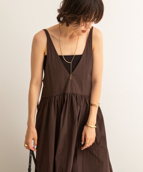 追加】【MAQWEL/マクウェル】ソフトタフタワンピース（ワンピース