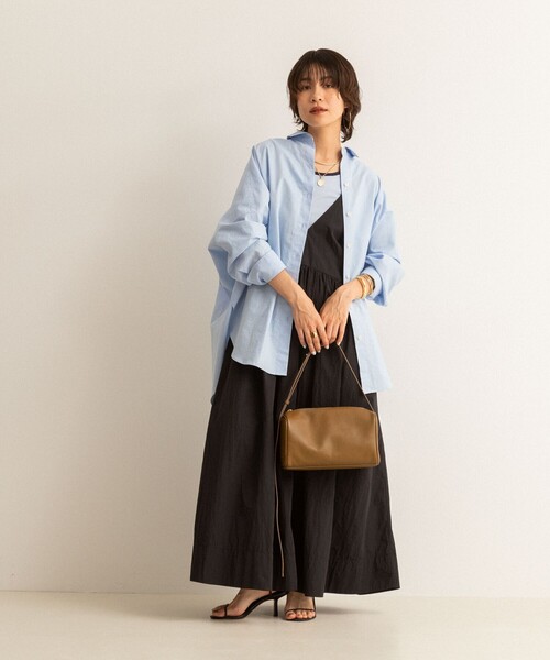 追加】【MAQWEL/マクウェル】ソフトタフタワンピース