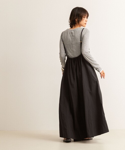 NOLLEY’S（ノーリーズ）の「【追加】【MAQWEL/マクウェル】ソフトタフタワンピース（ワンピース・レディース・ブラック/ブラウン・FREE）」の9枚目の写真