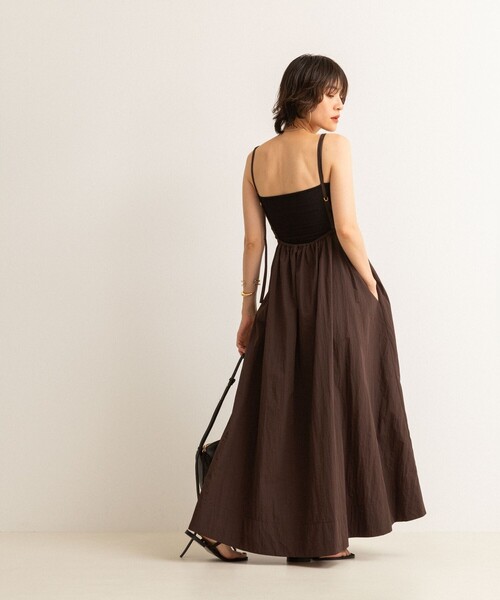 追加】【MAQWEL/マクウェル】ソフトタフタワンピース（ワンピース