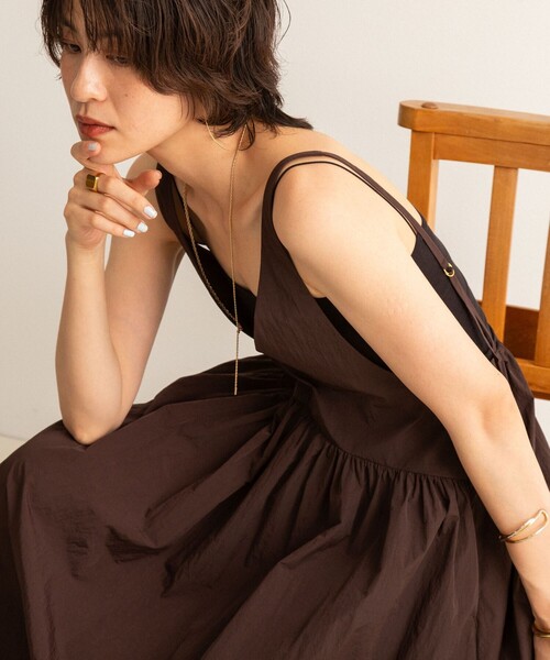 NOLLEY’S（ノーリーズ）の「【追加】【MAQWEL/マクウェル】ソフトタフタワンピース（ワンピース・レディース・ブラック/ブラウン・FREE）」の18枚目の写真