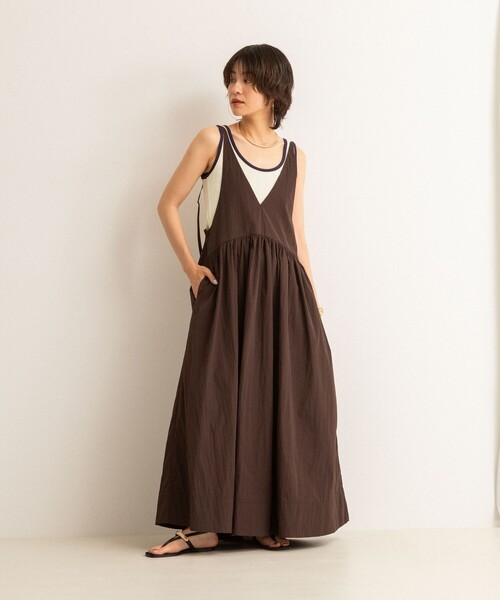 NOLLEY’S（ノーリーズ）の「【追加】【MAQWEL/マクウェル】ソフトタフタワンピース（ワンピース・レディース・ブラック/ブラウン・FREE）」の16枚目の写真