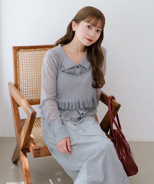 SAWAMOTO企画/WEB限定】モヘアニットビスチェSET（ニット/セーター