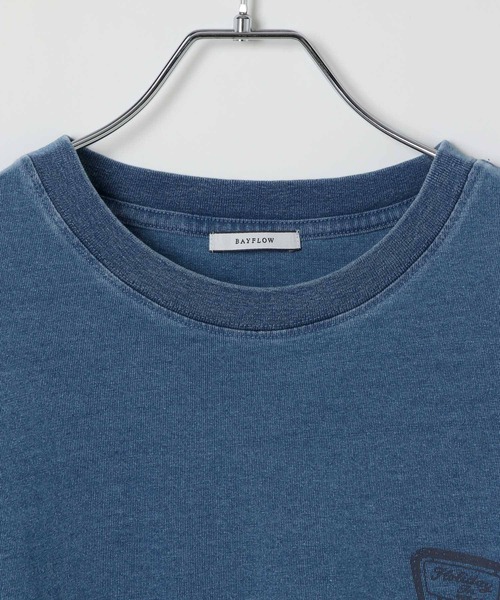 BAYFLOW(ベイフロー)の「インディゴアソート7部袖Tシャツ(Tシャツ/カットソー・メンズ・ブラウン/オフホワイト/インディゴブルー・MEDIUM/LARGE)」の8枚目の写真
