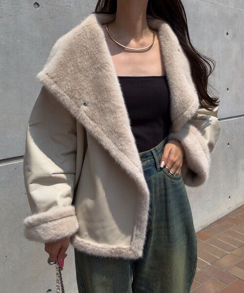 ファー裏地ドロップコート ファー裏地ドロップコート（ダウンジャケット/コート）｜KOBE LETTUCE