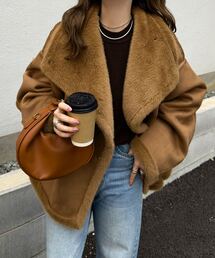 ファー裏地ドロップコート