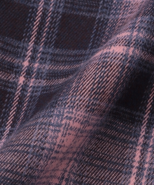 X-girl Stages（エックスガールステージス）の「シャドーチェックロゴ刺しゅうロング丈シャツ（シャツ/ブラウス・キッズ・ブラック/ピンク・110cm/140cm/120cm/130cm）」の9枚目の写真