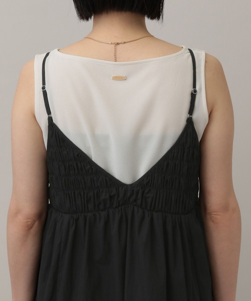 A part by(アパートバイ)の「【WEB限定】2WAYシャーリングキャミワンピース(ワンピース・レディース・ブラック/ブラウン系その他/イエロー系その他6・FREE)」の9枚目の写真