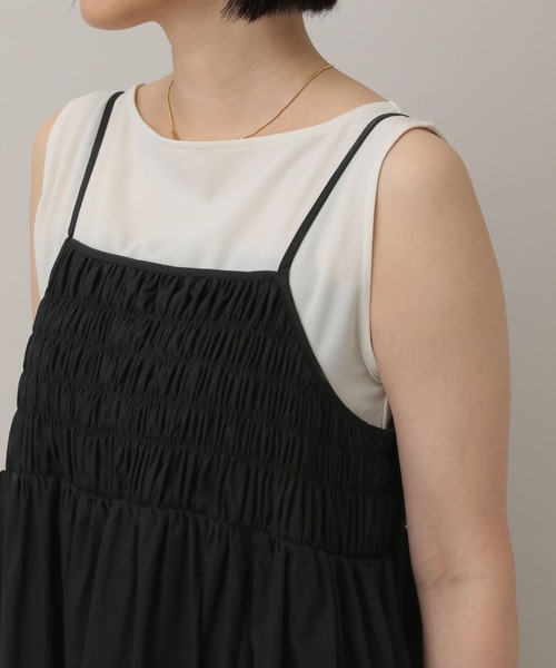 セール】【WEB限定】2WAYシャーリングキャミワンピース（ワンピース
