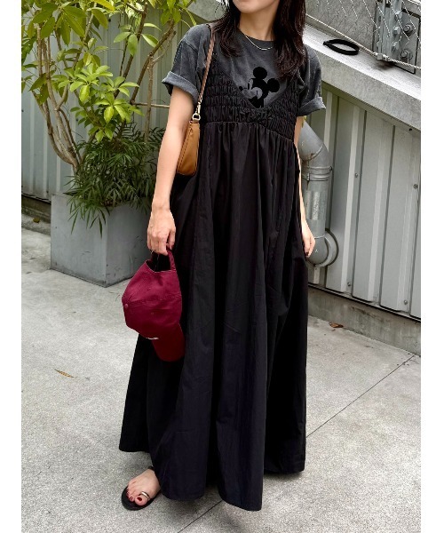 セール】【WEB限定】2WAYシャーリングキャミワンピース（ワンピース