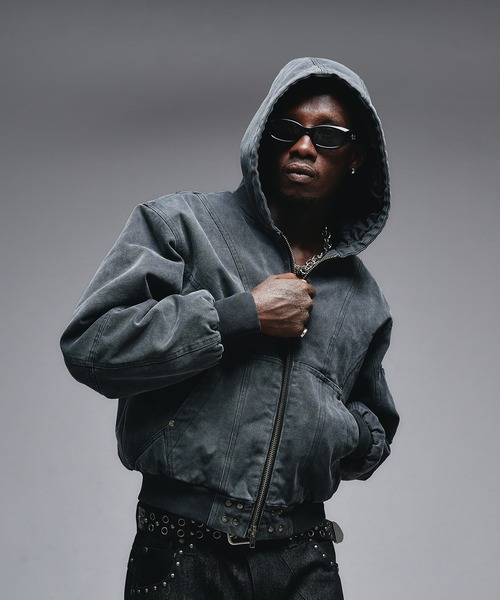 ANDER HUNK(アンダーハンク)の「Duck Hood Jacket / ダックフードジャケット(ブルゾン・メンズ・ブラウン/ワインレッド/ブラック・SMALL/LARGE/MEDIUM)」の9枚目の写真