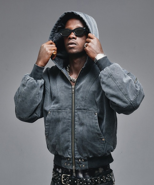 ANDER HUNK(アンダーハンク)の「Duck Hood Jacket / ダックフードジャケット(ブルゾン・メンズ・ブラウン/ワインレッド/ブラック・SMALL/LARGE/MEDIUM)」の12枚目の写真