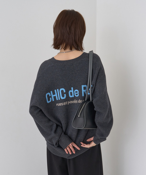 Rouge vif Anna(ルージュヴィフアンナ)の「ロゴニットカーディガン(カーディガン/ボレロ・レディース・ブラウン/チャコールグレー・フリー)」の12枚目の写真