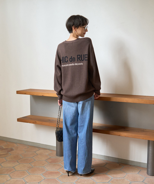 Rouge vif Anna(ルージュヴィフアンナ)の「ロゴニットカーディガン(カーディガン/ボレロ・レディース・ブラウン/チャコールグレー・フリー)」の15枚目の写真