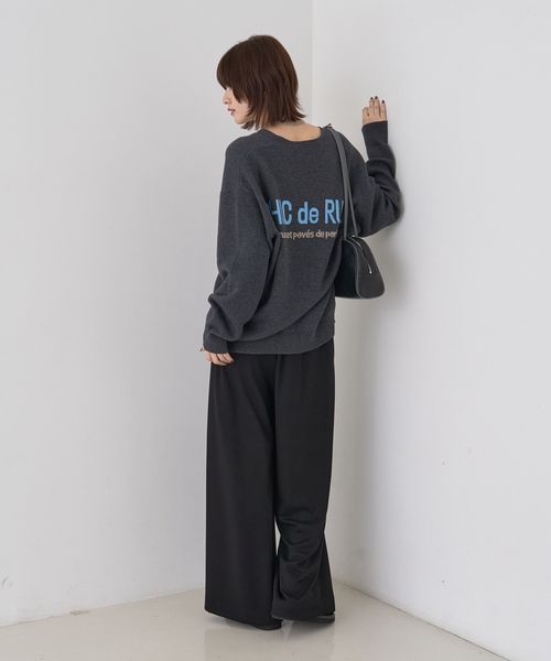 Rouge vif Anna(ルージュヴィフアンナ)の「ロゴニットカーディガン(カーディガン/ボレロ・レディース・ブラウン/チャコールグレー・フリー)」の20枚目の写真