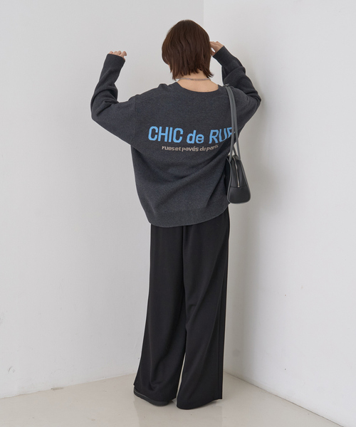 Rouge vif Anna(ルージュヴィフアンナ)の「ロゴニットカーディガン(カーディガン/ボレロ・レディース・ブラウン/チャコールグレー・フリー)」の21枚目の写真