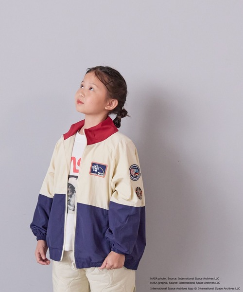 LOWRYS FARM(ローリーズファーム)の「NASAナイロンブルゾン 593057(ブルゾン・キッズ・アイボリー/ブラック・110cm/150cm/130cm)」の6枚目の写真