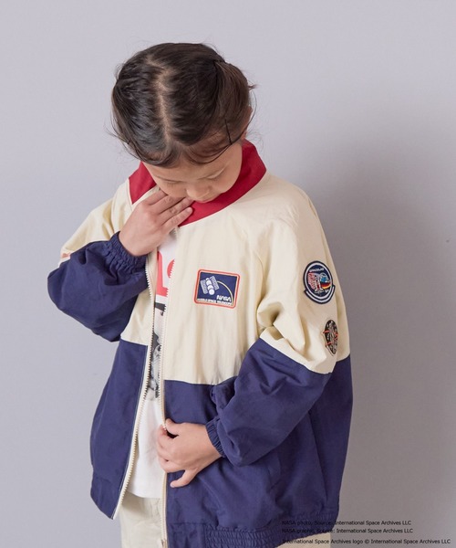 LOWRYS FARM(ローリーズファーム)の「NASAナイロンブルゾン 593057(ブルゾン・キッズ・アイボリー/ブラック・110cm/150cm/130cm)」の8枚目の写真