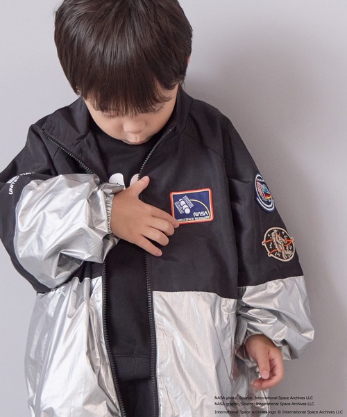 LOWRYS FARM(ローリーズファーム)の「NASAナイロンブルゾン 593057(ブルゾン・キッズ・アイボリー/ブラック・110cm/150cm/130cm)」の18枚目の写真