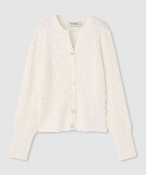 ◇【LOULOU WILLOUGHBY】フェザーボーダーカーディガン ◇【LOULOU WILLOUGHBY】フェザーボーダーカーディガン