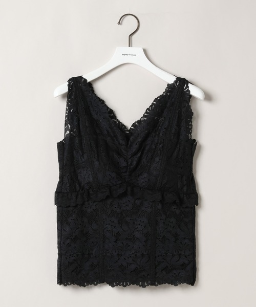 mysty woman（ミスティウーマン）の「カップツキレースタンク 576987（タンクトップ・レディース・オフホワイト/ブラック・FREE）」の12枚目の写真