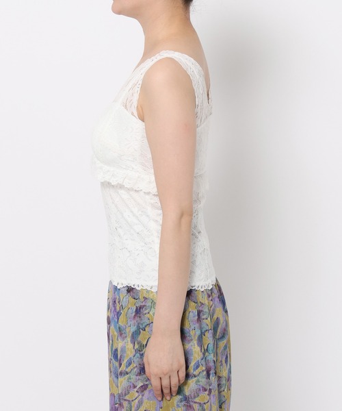 mysty woman（ミスティウーマン）の「カップツキレースタンク 576987（タンクトップ・レディース・オフホワイト/ブラック・FREE）」の14枚目の写真