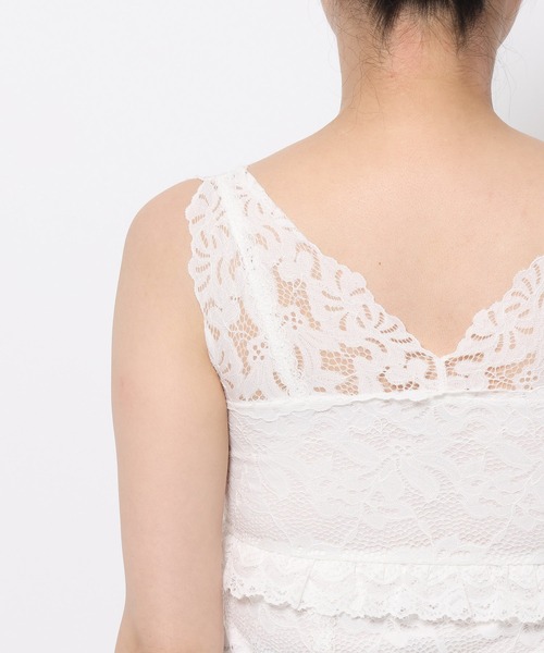 mysty woman（ミスティウーマン）の「カップツキレースタンク 576987（タンクトップ・レディース・オフホワイト/ブラック・FREE）」の16枚目の写真