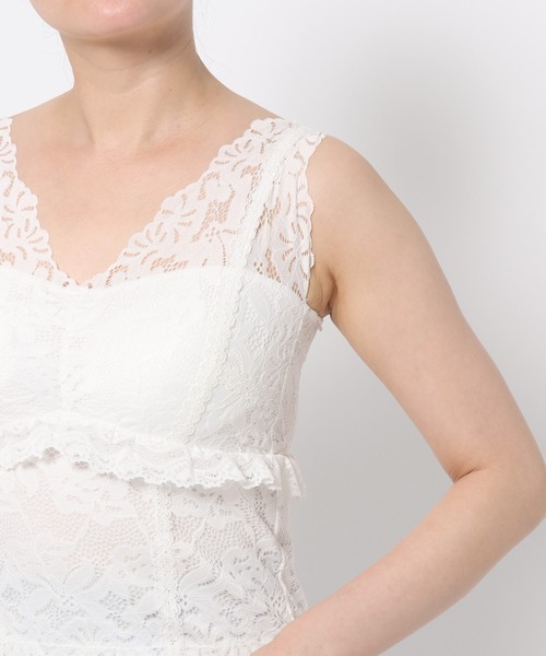 mysty woman（ミスティウーマン）の「カップツキレースタンク 576987（タンクトップ・レディース・オフホワイト/ブラック・FREE）」の18枚目の写真