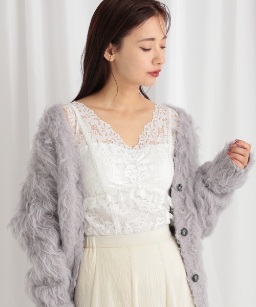 mysty woman（ミスティウーマン）の「カップツキレースタンク 576987（タンクトップ・レディース・オフホワイト/ブラック・FREE）」の22枚目の写真