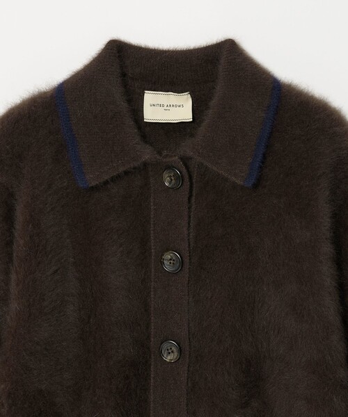 UNITED ARROWS（ユナイテッドアローズ）の「フォックスカシミヤ ニットポロ カーディガン（カーディガン/ボレロ・レディース・その他2/ダークブラウン/グレー・FREE）」の16枚目の写真
