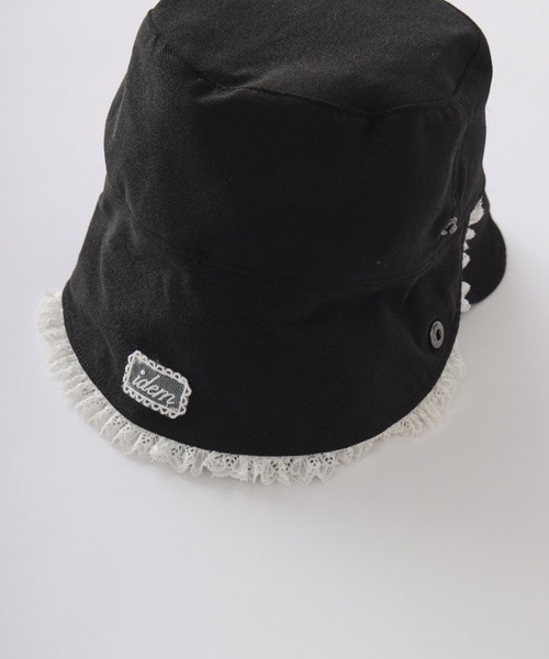 idem（イデム）の「2way lace casquette / レース付き2wayキャスケット（キャスケット・レディース・ブラック・FREE）」の8枚目の写真